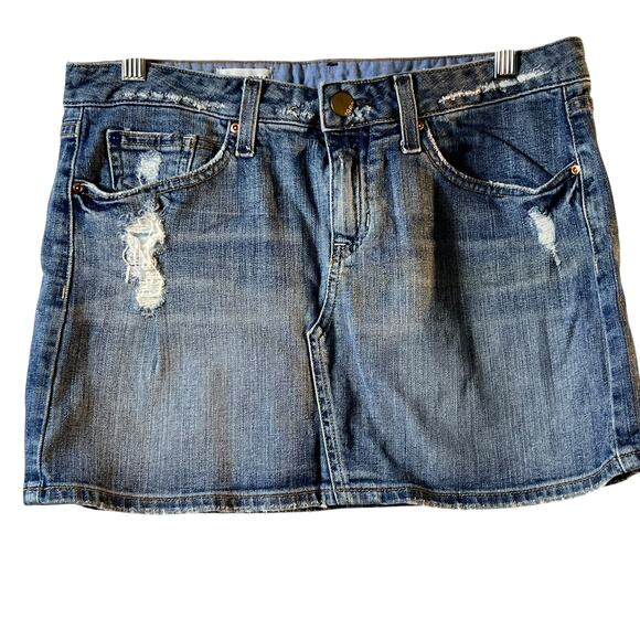Gap Hayden Denim Mini Skirt Distressed Destructed 4 / 27 (2967) - Picture 1 of 2